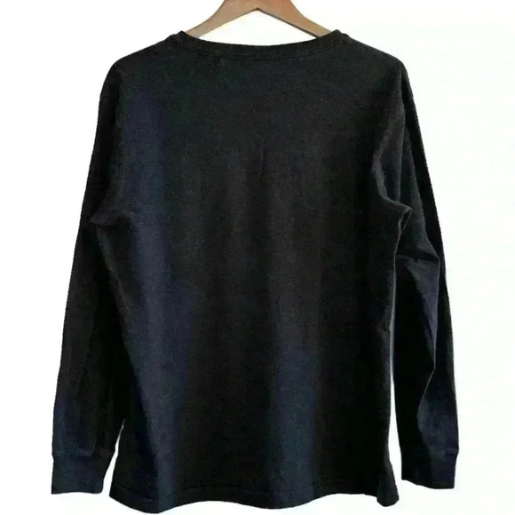 🌈 6/$60, Land’s End Men’s Super T, Long Sleeve Pullover, Grey, Size Large - Picture 2 of 4